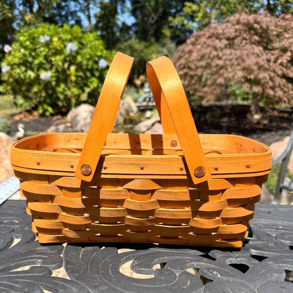 Longaberger 2000 Rectangular Med Market Basket Plastic Protector Moving Handles